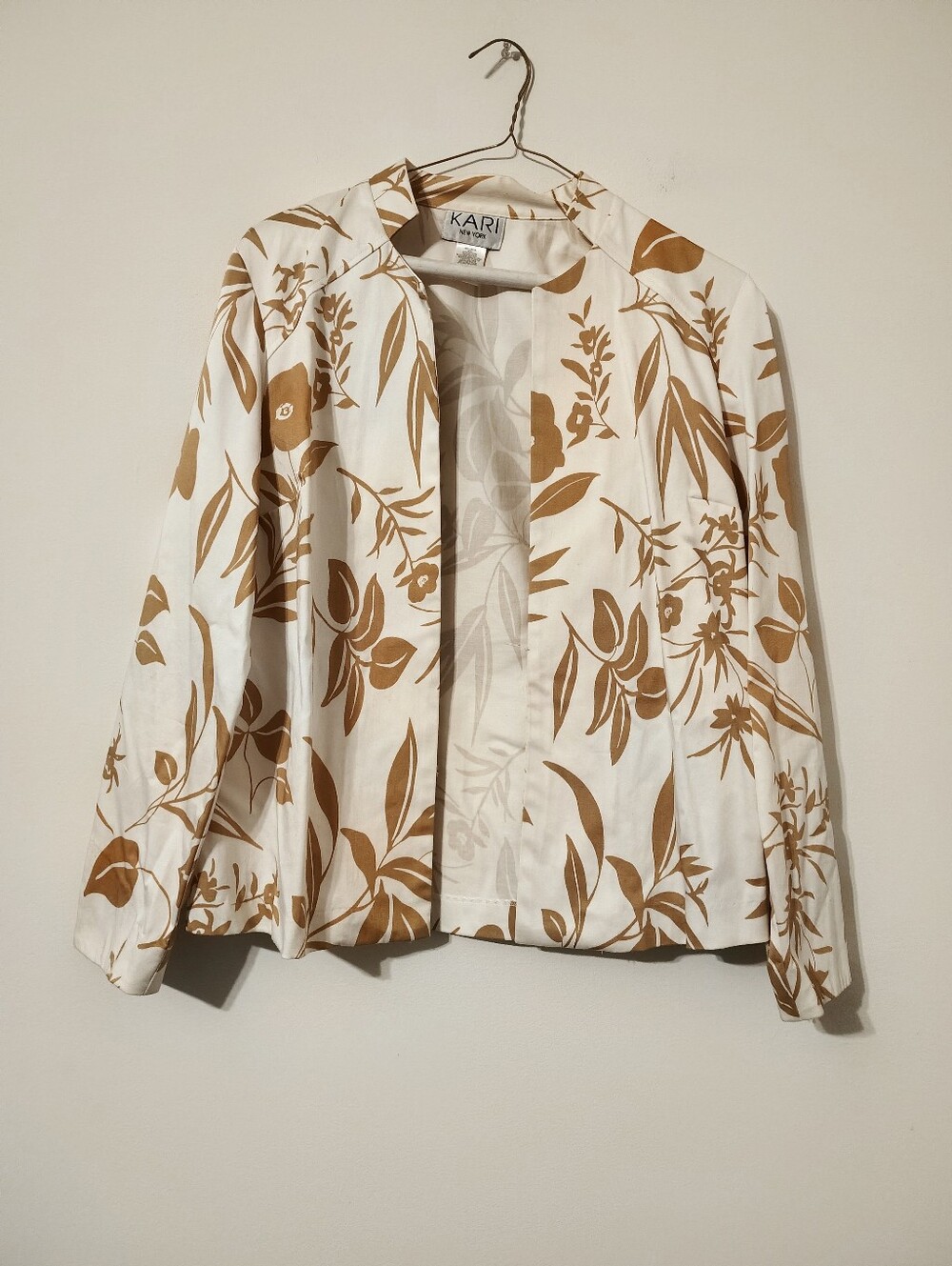Vintage KARI New York Floral Open-Front Blazer